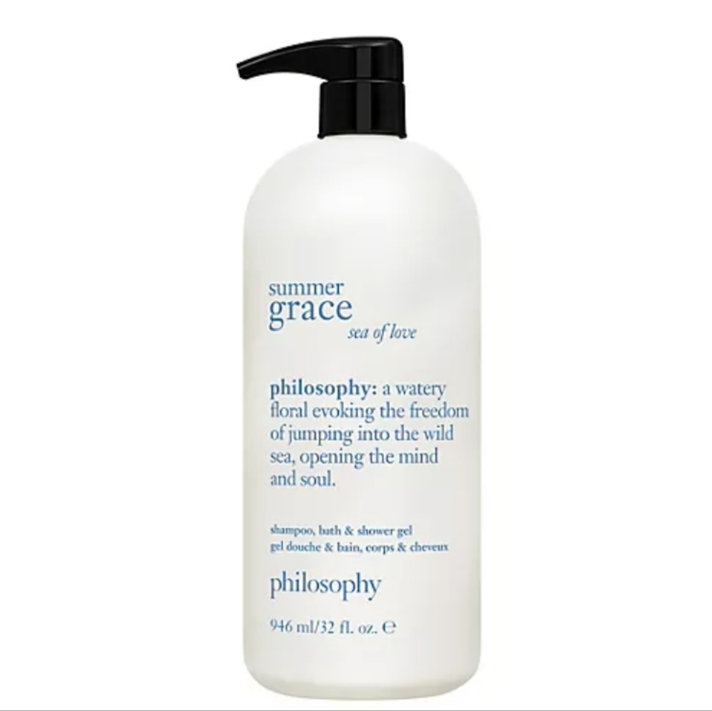 *NEW* Philosophy Summer Grace Sea of Love Shampoo, Bath, and Shower Gel